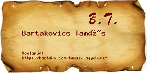 Bartakovics Tamás névjegykártya